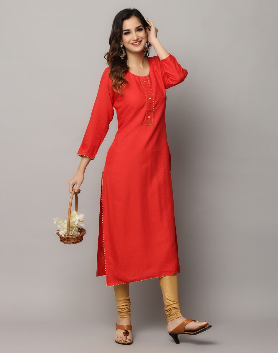 Slim Fit 3/4 Sleeve Kurta Online