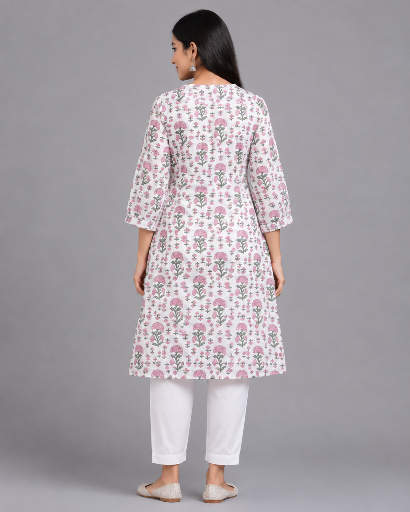 Blush Buti Cotton Kurta Set
